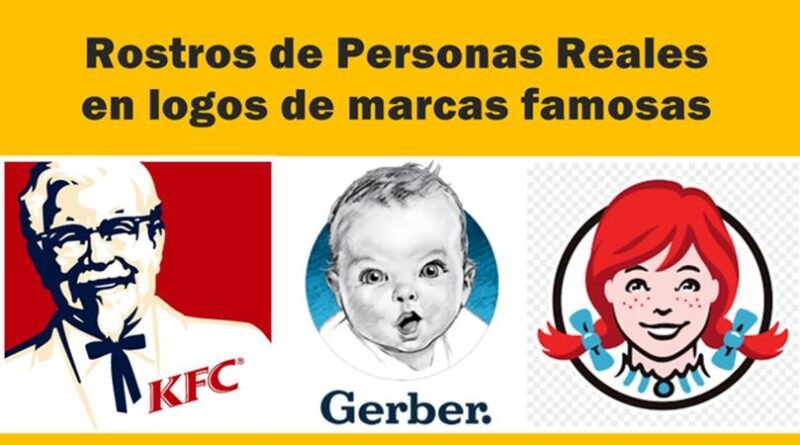 Rostros de personas reales en logos de marcas famosas