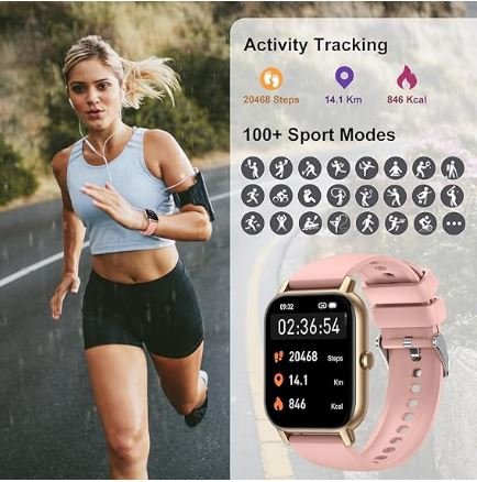 mujer haciendo running y controlando su actividad con un reloj inteligente
