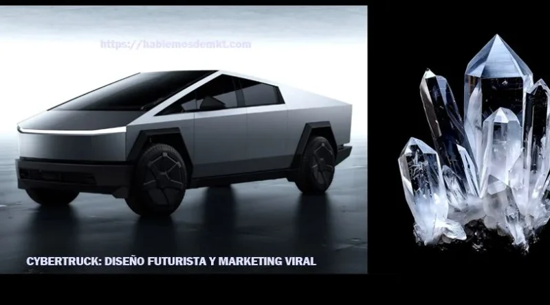 Esculpido en cristal de roca, el Cybertruck posee un diseño futurista